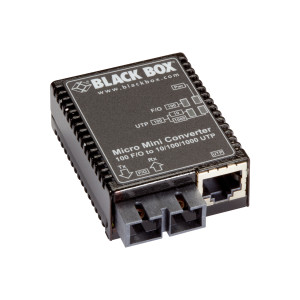 Black Box LMC401A Fast Ethernet Media Converter, Multimode Fiber, 1310nm, 5km, ST