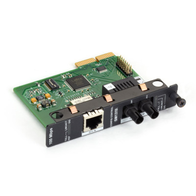 Black Box LMC5026C-R3 Fast Ethernet Managed Media Converter, 100-Mbps Copper to 100-Mbps Singlemode Plus, 1300nm, 40km, ST