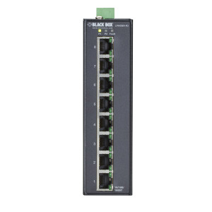 Black Box LPH008A-R2 Gigabit Ethernet Extreme Temperature PoE+ Switch, 8 RJ45 PoE+ ports