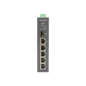 Black Box LPH3061A Gigabit Ethernet PoE+ Switch, 4 Fast Ethernet PoE/PoE+ ports, 1 Gigabit copper port & 1 Gigabit SFP port