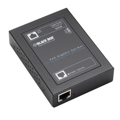 Black Box LPS2001 PoE+ Gigabit Splitter, 5-12-VDC, 6-Amp