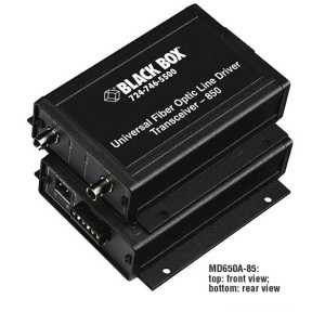 Black Box MD650A-85 Async RS232/RS422/RS485 Extender Fiber Terminal Block, ST Multimode