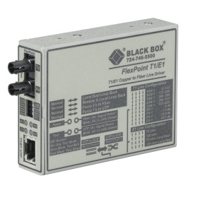 Black Box MT660A-MM Managed T1/E1 Media Converter, Multimode, 1300nm, 5 km, ST