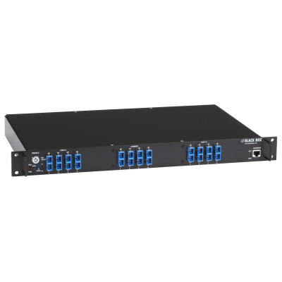 Black Box NBS004MA Rackmount Gang Switch, 19", 1U, (4) Duplex Multimode SC, Network Manageable