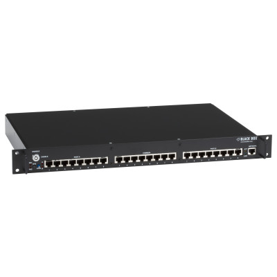 Black Box NBS008MA Rackmount Gang Switch, 19", 1U, (8) RJ-45 A/B (Pins 1/2 and 3/6), Network Manageable