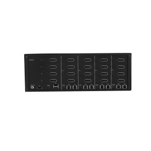 Black Box SS4P-QH-DP-UCAC Secure KVM Switch, NIAP 3.0 Certified, 4-Port, Quad-Monitor, DisplayPort 1.2, 4K30, USB HID, Audio, CAC