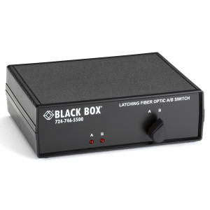 Black Box SW1002A Fiber Optic A/B Desktop Switch, Latching, Multimode, ST Connectors