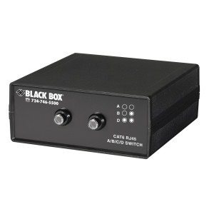 Black Box SW1031A RJ45 3-to-1 CAT6 Ethernet 10G Manual Desktop Switch