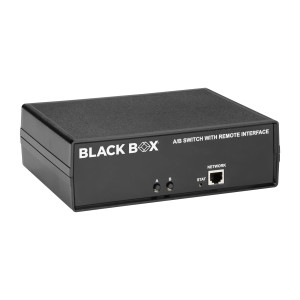 Black Box SW1041A CAT6 A/B Switch, Latching RJ45 Remote Controlled, Dry Contact, RS-232 Ethernet