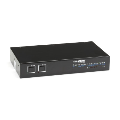 Black Box SW2006A-USB-EAL KVM Switch, VGA, USB, EAL2+ EAL4+ Certified, TEMPEST Level I (Level A) Qualified Design, 2-Port