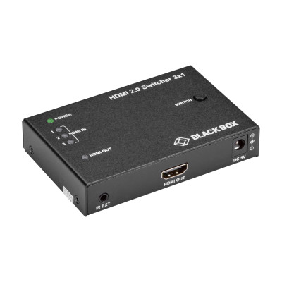 Black Box VSW-HDMI2-3X1 HDMI 2.0 4K Video Switch, 3x1