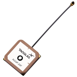 Taoglas AGGP.25F GPS/Glonass/BeiDou Two Stage 25.1 mm Active Patch Antenna, 60 mm Ø1.13 cable, I-PEX MHF I (U.FL)