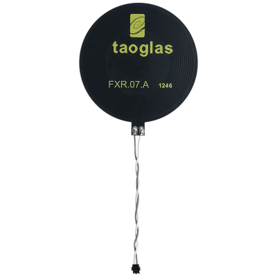 Taoglas FXR.07.52.0075X.A Circular NFC Flex antenna with 75mm Twisted Pair 28AWG cable and ACH (F)